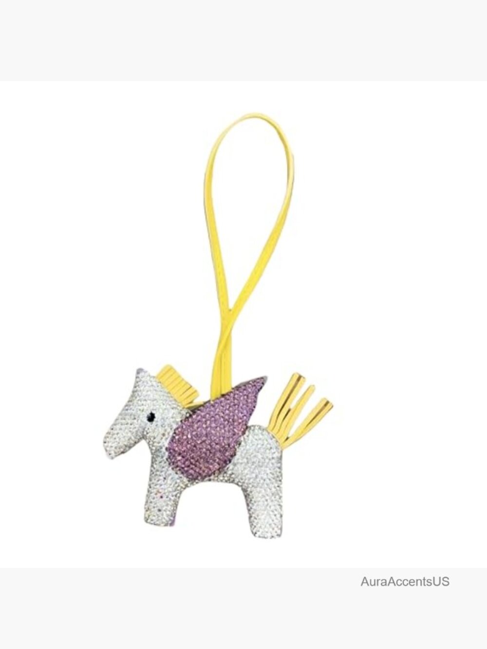 Leather Tassel Pony Keychain Rhinestone Horse Purse Charm Handbag Accessory - Picture 5 of 7